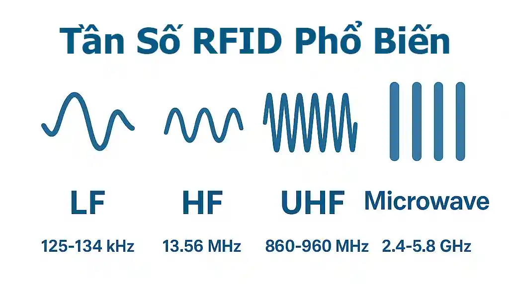 Các dải tần số RFID phổ biến